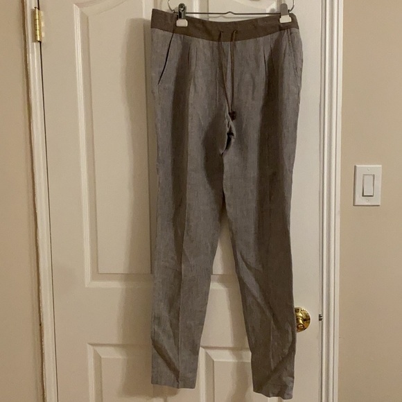 Fabiana Filippi / grey linen trouser jogger pants medium M - Picture 2 of 7